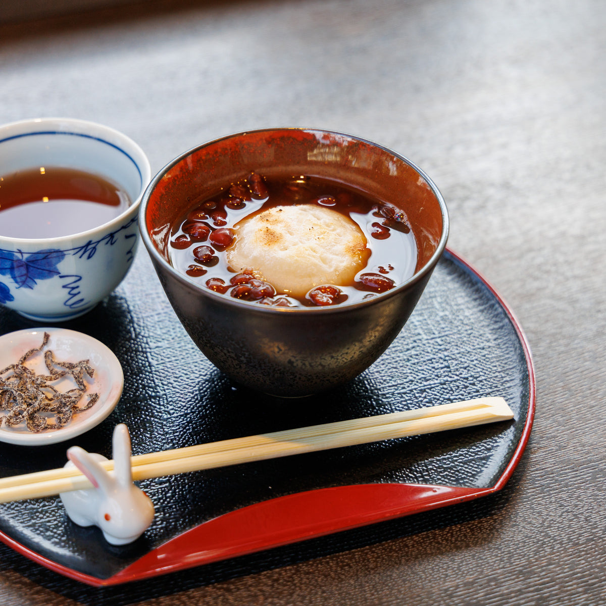 焼き餅ぜんざい（お茶付き） – おおさかや蔵はち